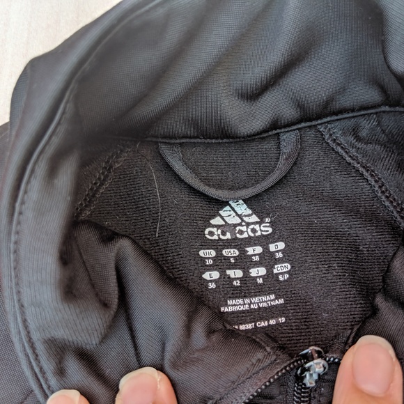 Adidas‎ zip hoodie sweatshirt womens small S coat j - Picture 4 of 6